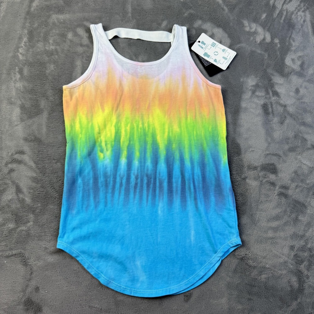 Chaser‎ Tank Top Kids Size 14 Rainbow Tie Dye Sleeveless Shirt Girls Summer NEW